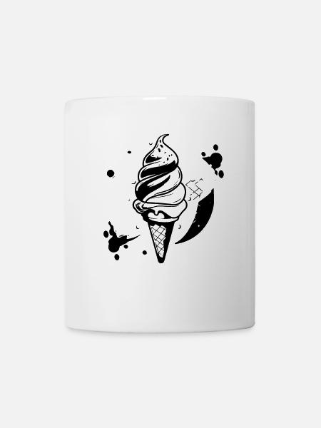 Eiscreme Grafik - Tasse - Weiß