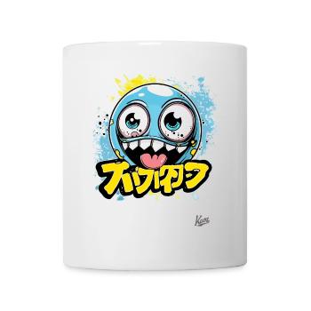 Drôle de boule de dessin animé folle - Mug blanc - blanc - Devant