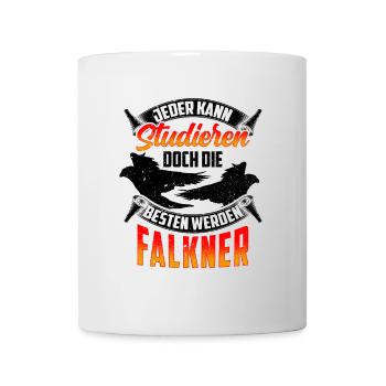 Falkner werden nur die Besten Beizjagd Falknerei - Tasse - Weiß - Vorne
