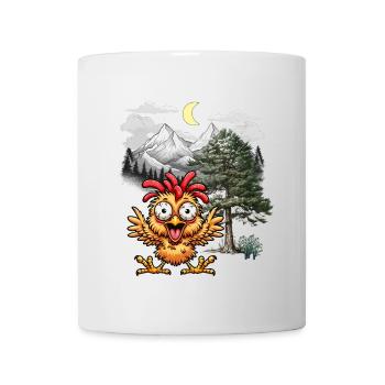 Crazy Chicken Poulets Poule Wild West Nature - Mug blanc - blanc - Devant