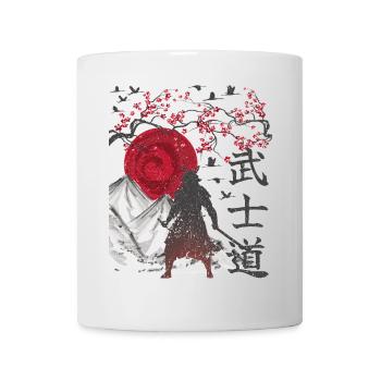 Japan Vintage Samurai Shogun japanische Kunst - Tasse - Weiß - Vorne