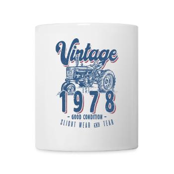 Oldtimer Traktor Farmer Geburtstag Jahrgang 1978 - Tasse - Weiß - Vorne