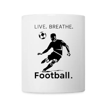 L’art du football avec un message inspirant - Mug blanc - blanc - Devant