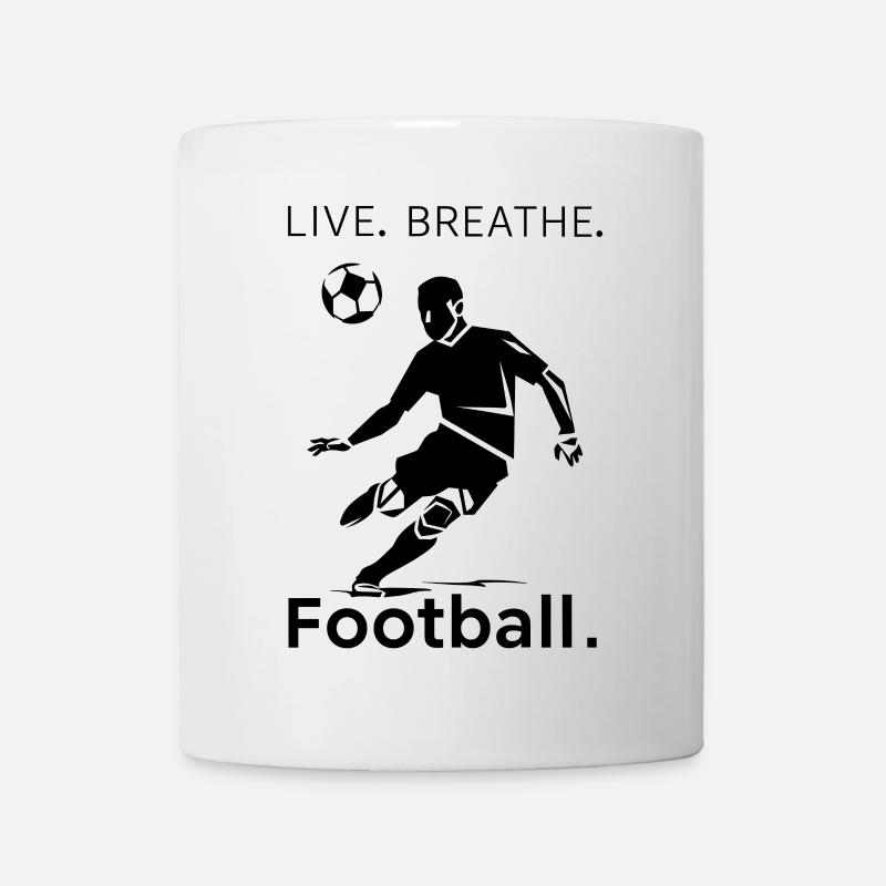 Fußballkunst mit inspirierender Botschaft - Tasse - Weiß