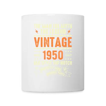 1950 Jubiläumsgeschenk Jahrgang 1950 Vintage 1950 - Tasse - Weiß - Vorne