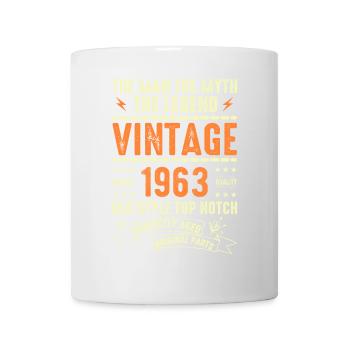 1963 Jubiläumsgeschenk Jahrgang 1963 Vintage 1963 - Tasse - Weiß - Vorne