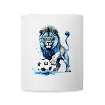 Lion Football Coloré Angleterre Animal Design Imprimer - Mug blanc - blanc - Devant