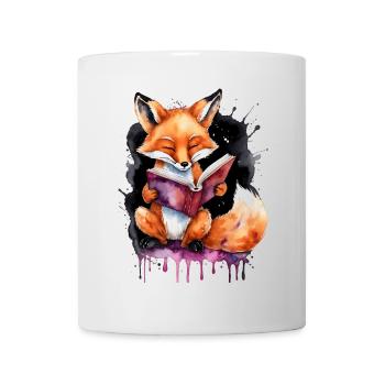 Livre de lecture renard imprimé de conception animale colorée - Mug blanc - blanc - Devant