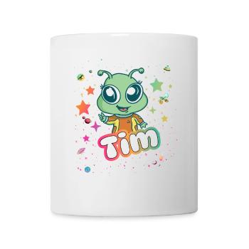TIM - Beau nom de garçon avec un extraterrestre mignon - Mug blanc - blanc - Devant