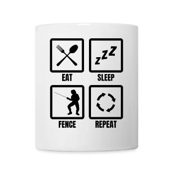 Fencer Daily Routine - Mug - white - Front