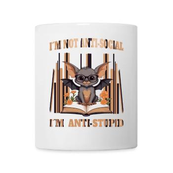 Cute Clever Bat - Mug - white - Front