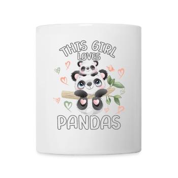 Dieses Maedchen Liebt Pandas - Tasse - Weiß - Vorne