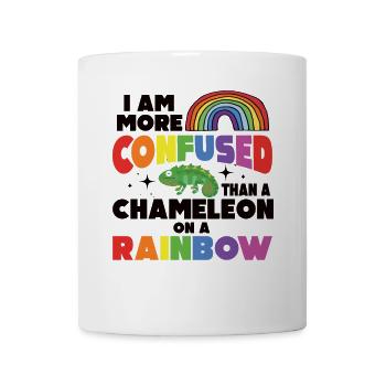 Ich Bin Verwirrter Als Ein Chamäleon - Tasse - Weiß - Vorne