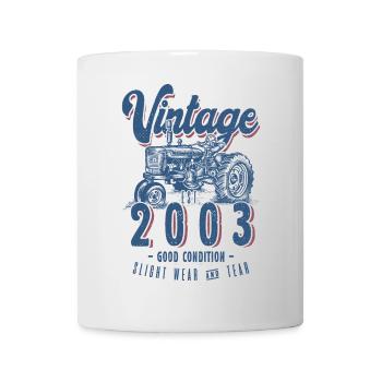 Oldtimer Traktor Bauer Geburtstag Jahrgang 2003 - Tasse - Weiß - Vorne