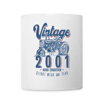 Oldtimer Traktor Bauer Geburtstag Jahrgang 2001 - Tasse - Weiß - Vorne