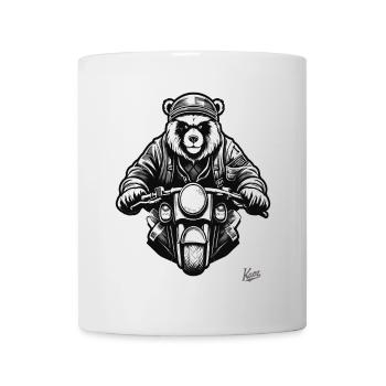 Cool Motorcycle Biker Bear - Mug - white - Front