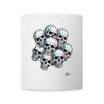 A pile of laughing skull skull - Mug - white - Front