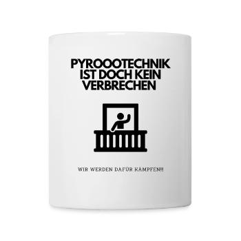 Pyrotechnick ist kein Verbrechen Lustiges Meme - Tasse - Weiß - Vorne