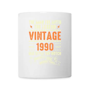 1990 Jubiläumsgeschenk Jahrgang 1990 Vintage 1990 - Tasse - Weiß - Vorne
