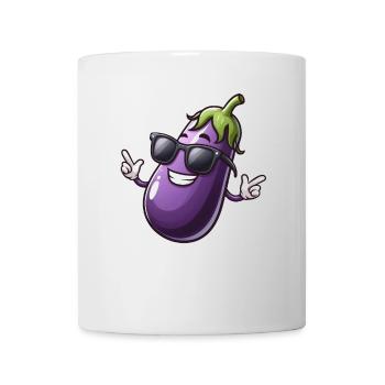 Coole Aubergine Sonnenbrille Sommer Gemüse - Tasse - Weiß - Vorne