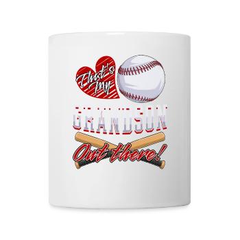 Großvater "Das Ist Mein Enkel Da Draußen" Baseball - Tasse - Weiß - Vorne
