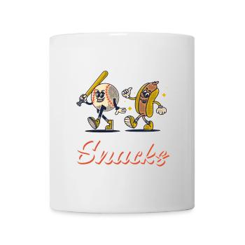 Plaisir patriotique : hot-dogs et baseball du 4 juillet - Mug blanc - blanc - Devant