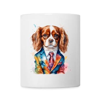 Cavalier King Charles Spaniel Costume Imprimé Chien - Mug blanc - blanc - Devant