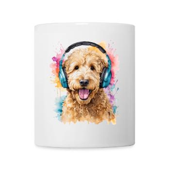 Goldendoodle Casque Chien Animal Design Imprimer - Mug blanc - blanc - Devant
