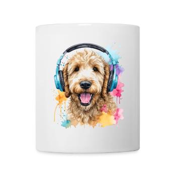 Goldendoodle Casque Chien Animal Design Imprimer - Mug blanc - blanc - Devant