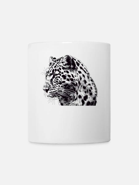Leoparden Leopard - Tasse - Weiß