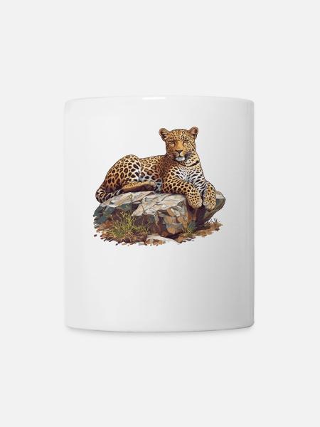 Leoparden Leopard - Tasse - Weiß