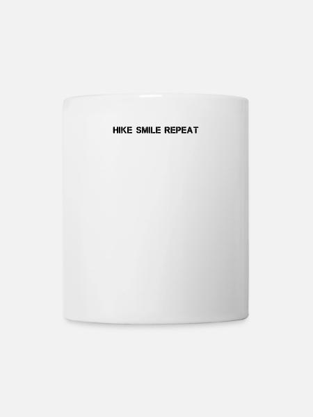Wandern - Hike Smile Repeat - Tasse - Weiß