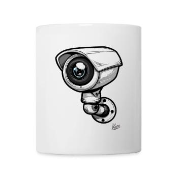 Cartoon Security Camera: Always in view cameras - Mug - white - Front