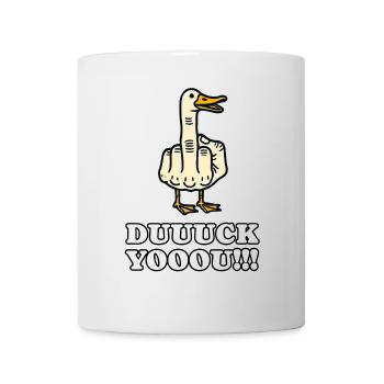 Funny Duck You Middle Finger Duck Attitude Humor - Mug - white - Front
