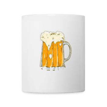 Es Kann Eskalieren Humorvolles Bier Trinken - Tasse - Weiß - Vorne