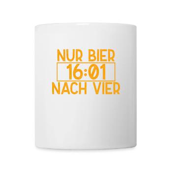 Beer after four for enthusiastic beer drinkers - Mug - white - Front