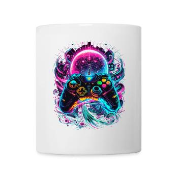 Synthwave Cyberpunk Gaming Controller - Tasse - Weiß - Vorne