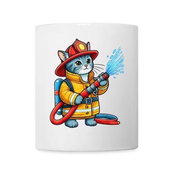 Firefighter Kitten Splash - Mug - white - Front