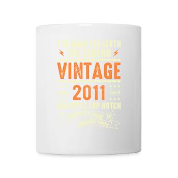 2011 Jubiläumsgeschenk Jahrgang 2011 Vintage 2011 - Tasse - Weiß - Vorne