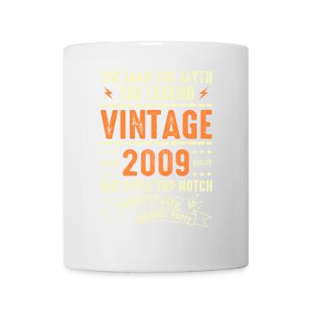 2009 Jubiläumsgeschenk Jahrgang 2009 Vintage 2009 - Tasse - Weiß - Vorne