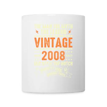 2008 Jubiläumsgeschenk Jahrgang 2008 Vintage 2008 - Tasse - Weiß - Vorne