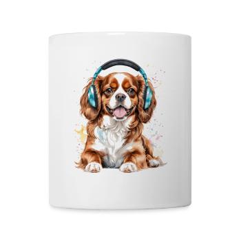 Cavalier King Charles Spaniel Casque Imprimé Chien - Mug blanc - blanc - Devant