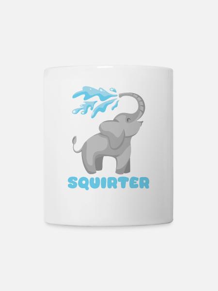 Funny Elephant Inappropriate Joke, Nerd, Geek - Mug - white
