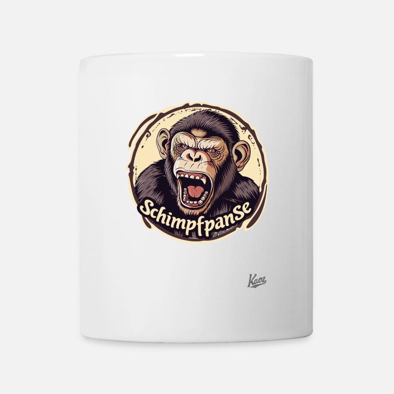 Schimpfpanse: Der schimpfende Affe Schimpanse - Tasse - Weiß