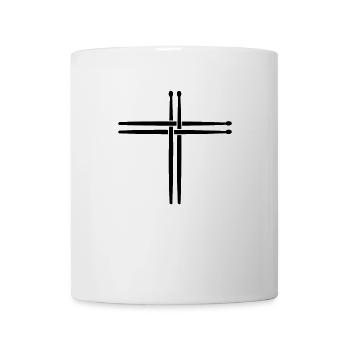 Schlagzeug Drummer Musiker Drum-Sticks - Tasse - Weiß - Vorne