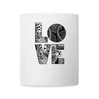 Baseball Softball Mama Love Baseball - Mug blanc - blanc - Devant