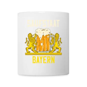 Drinking state of Bavaria for enthusiastic beer drinkers - Mug - white - Front