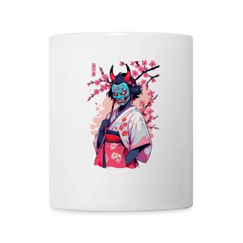 Oni Samouraï Vaporwave Esthétique Japon Culture - Mug blanc - blanc - Devant