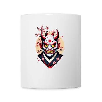 Oni Masque Démon Samouraï Esthétique Yokai - Mug blanc - blanc - Devant