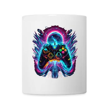Manette de jeu rétro Vibrant Neon - Mug blanc - blanc - Devant
